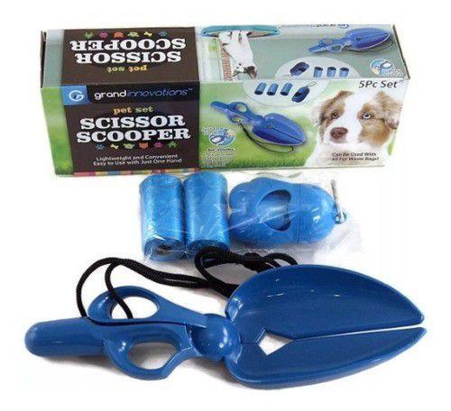 Tesoura Pá Higiênica Coletora Pet Cão Cachorro Scooper