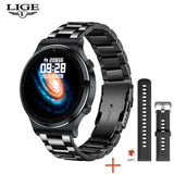 LIGE New Smart watch Men Heart rate Blood pressure Full touch screen sports Fitness watch Bluetooth for Android iOS smart watch - Mobile Club