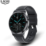 LIGE New Smart watch Men Heart rate Blood pressure Full touch screen sports Fitness watch Bluetooth for Android iOS smart watch - Mobile Club