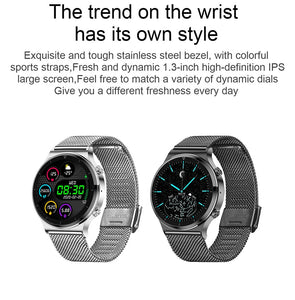 LIGE New Smart watch Men Heart rate Blood pressure Full touch screen sports Fitness watch Bluetooth for Android iOS smart watch - Mobile Club