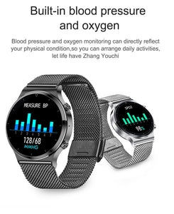 LIGE New Smart watch Men Heart rate Blood pressure Full touch screen sports Fitness watch Bluetooth for Android iOS smart watch - Mobile Club