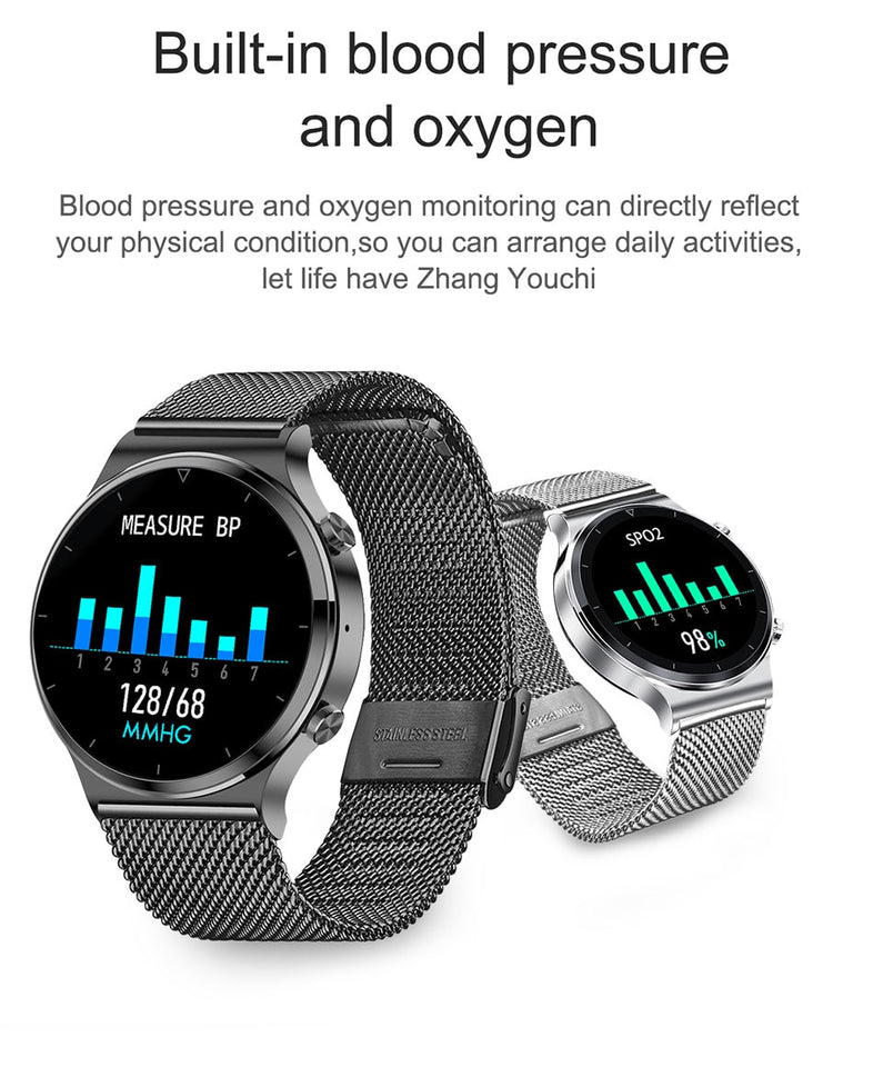 LIGE New Smart watch Men Heart rate Blood pressure Full touch screen sports Fitness watch Bluetooth for Android iOS smart watch - Mobile Club