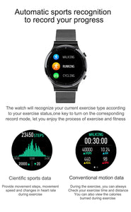 LIGE New Smart watch Men Heart rate Blood pressure Full touch screen sports Fitness watch Bluetooth for Android iOS smart watch - Mobile Club