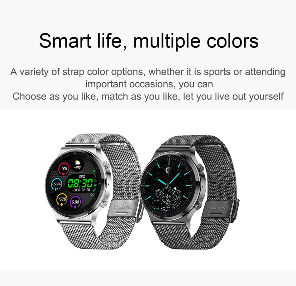 LIGE New Smart watch Men Heart rate Blood pressure Full touch screen sports Fitness watch Bluetooth for Android iOS smart watch - Mobile Club