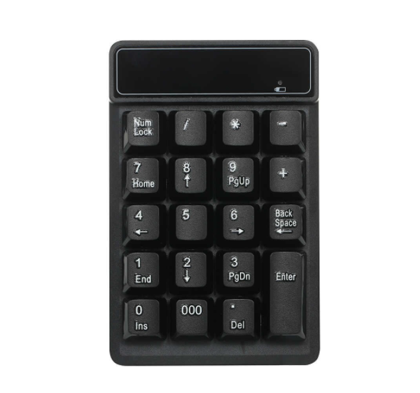 Mini Teclado Numérico Sem Fio Wireless - 19 Teclas