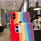 Capinha Case Colorida Arco íris P/ IPhone 7 8 PLUS X XR XS MAX