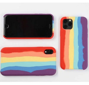 Capinha Case Colorida Arco íris P/ IPhone 7 8 PLUS X XR XS MAX